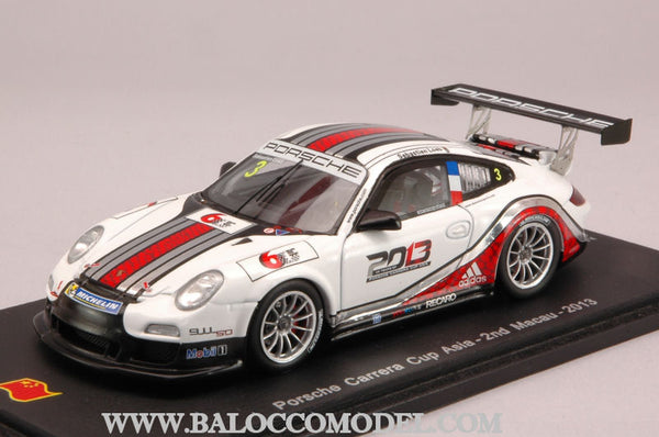 PORSCHE CARRERA 997 GT3 N.3 2nd MACAU 2013 SEBASTIEN LOEB 1:43