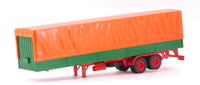 TRAILER W/CANVAS COVER ORANGE/GREEN 1:43