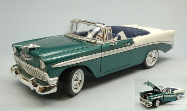 CHEVROLET BEL AIR 1956 DARK GREEN/WHITE 1:18