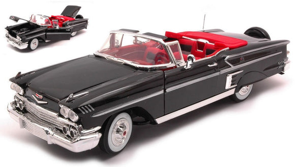 CHEVROLET IMPALA CONVERTIBLE 1958 BLACK 1:18