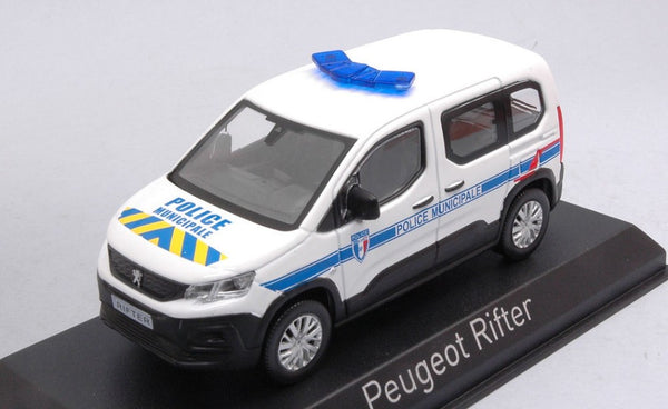 PEUGEOT RIFTER 2019 "POLICE MUNICIPALE" WITH BLUE & YELLOW STRIPING 1:43