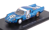 ALPINE A210 N.49 10th LM 1967 A.DE CORTANZE-A.LE GUELLEC 1:43