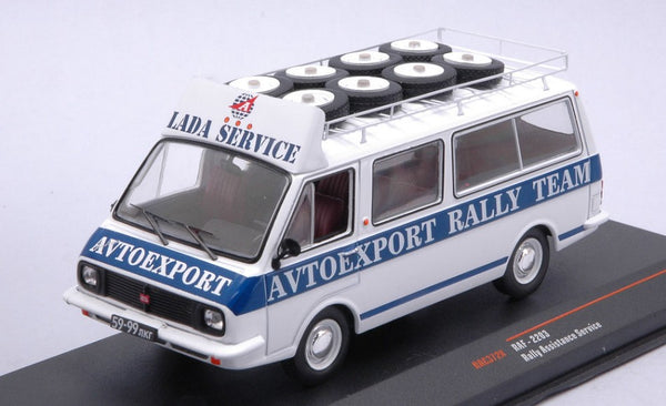 RAF 2203 LATIVA RALLY SERVICE
ASSISTANCE WITH ROOF RACK AND WHEELS 1:43