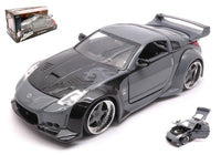 NISSAN 350Z 2003 FAST & FURIOUS CHARCOAL GREY 1:24