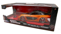 HAN 1995 MAZDA RX-7 ORANGE FAST & FURIOUS W/FIGURE 1:24