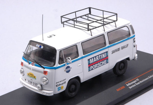 VW T2 BUS TEAM PORSCHE MARTINI SAFARI RALLY 1978 ASSSITANCE VAN 1:43