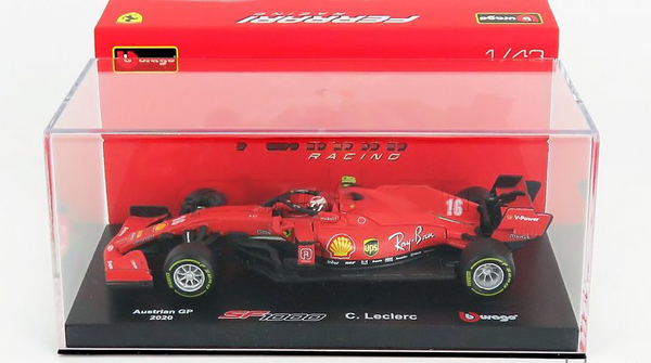 Bburago Model Car Sport 1:43 2020 Ferrari Racing SF1000 Formula One F1 5  Sebastian Vettel