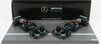 Mercedes GP - Set F1 2X W12 Mercedes M12 EQ Power + Team AMG Petronas Motorsport Formula One n.44 + n.77 (2021) 1:43 - Abu Dhabi GP - Lewis Hamilton - Valtteri Bottas - 8 Times World Champion Constructeur - Spark