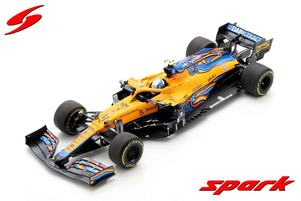 McLaren F1 MCL35L Mercedes 1:18 - Lando Norris Abu Dhabi GP 2021 - Spark