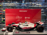 HAAS VF-22 البحرين GP - (2022) 1:18 - ميك شوماخر - ميني تشامبس 