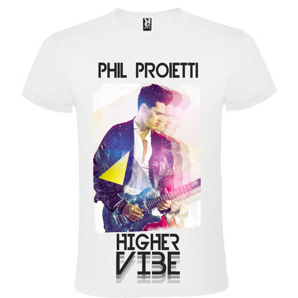 Phil Proietti Shirt "Higher Vibe" Single Cover - White