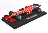 Ferrari SF21 1:18 - CHARLES LECLERC- w/ Green Inter Tyres  - GP Emilia Romagna 2021 - Leather Case 600 pcs.BBR