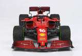 Ferrari SF21 1:18 - CHARLES LECLERC- w/ Green Inter Tyres  - GP Emilia Romagna 2021 - Leather Case 600 pcs.BBR