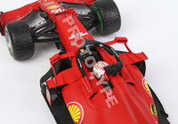 Ferrari SF21 1:18 - CHARLES LECLERC- w/ Green Inter Tyres  - GP Emilia Romagna 2021 - Leather Case 600 pcs.BBR