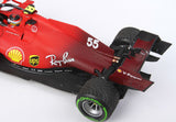Ferrari SF21 1:18 - CARLOS SAINZ - w/ Green Inter Tyres  - GP Emilia Romagna 2021 - Leather Case 200 pcs.BBR