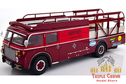 Fiat 642 RN2 Bartoletti Ferrari gara camion scuro rosso 1:18 CMR