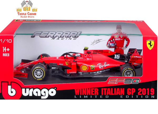 Ferrari SF90 2019 GP Monza Charles Leclerc 1 18 BBurago Triple Crown ModelStore