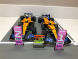 McLaren F1 MCL35 Mercedes 1:43 - Winner Italy GP 2021 Ricciardo + Norris - Spark