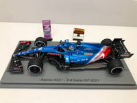 Alpine F1 Team A521 - Fernando Alonso - Qatar GP 2021- 3rd Place - 1:43 - Spark