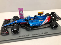 Alpine F1 Team A521 - Fernando Alonso - Qatar GP 2021- 3rd Place - 1:43 - Spark