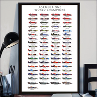 F1 World Champions List 1950 - 2022 - Print - 78 X 129 - Forex 3mm